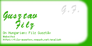 gusztav filz business card